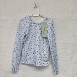 *NWT* Gottex Kids Girls Light Blue Floral Long Sleeve Rash Guard Swim Set Size 5